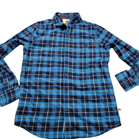 Dakota Grizzly Flannel Shirt Mens Medium Blue Plaid Button Up Long Sleeve - Picture 1 of 7